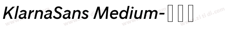 KlarnaSans Medium字体转换